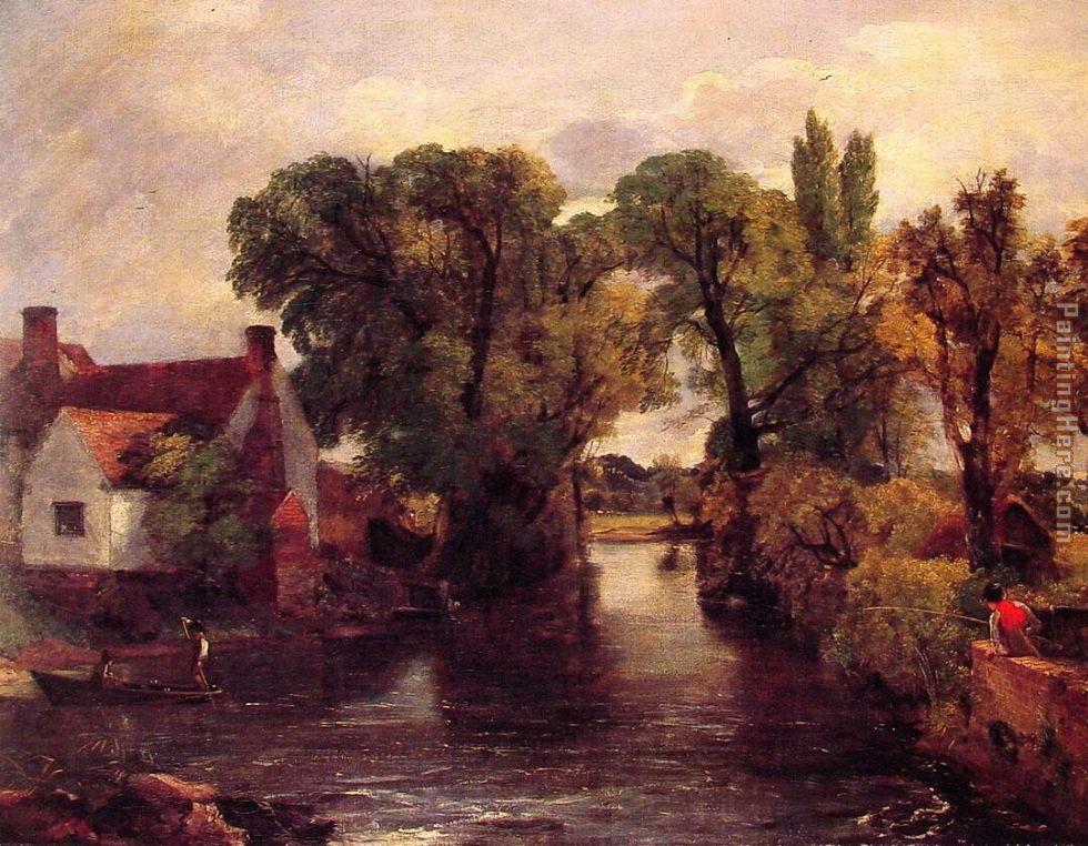 Mill Stream painting - John Constable Mill Stream art painting